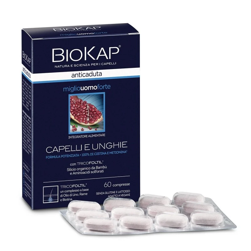 BIOKAP Capelli E Unghie Forte Uomo 60Cpr 1 BIOKAP Capelli E Unghie Forte Uomo 60Cpr