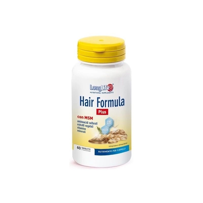 Longlife Hair Formula Plus Integratori Per Unghie E Capelli - 60 Tavolette 1 Longlife Hair Formula Plus Integratori Per Unghie E Capelli - 60 Tavolette