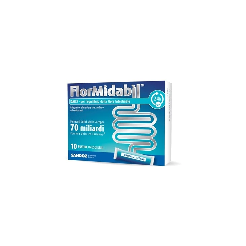 Sandoz Flormidabil Daily 10 Bustine Orosolubili 1,5 G 1 Sandoz Flormidabil Daily 10 Bustine Orosolubili 1,5 G