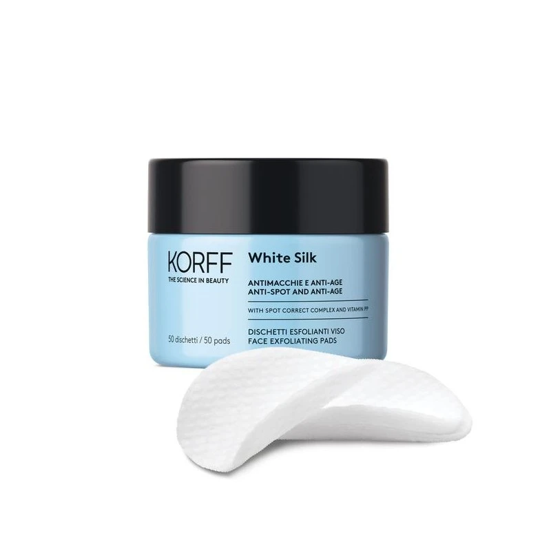 WHITE SILK Dischetti Esfolianti Viso KORFF 1 WHITE SILK Dischetti Esfolianti Viso KORFF